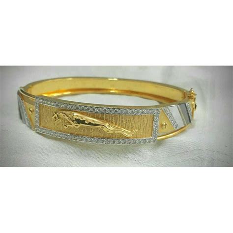 Versace Jaguar Gold Kada Just 25 Grams In 916 Purity